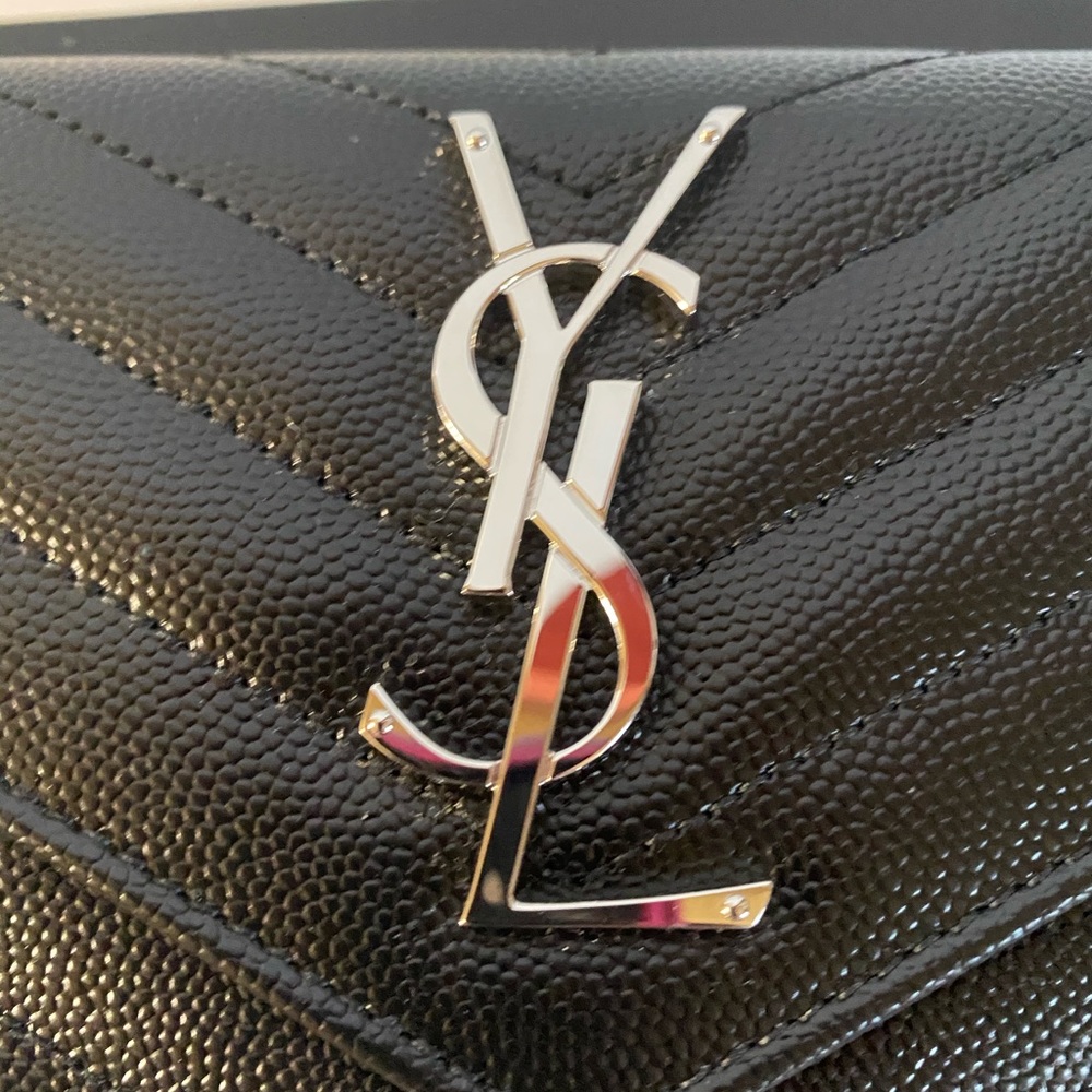 Saint Laurent❤️Monogram Grain de poudre  wallet - Picture 8 of 12